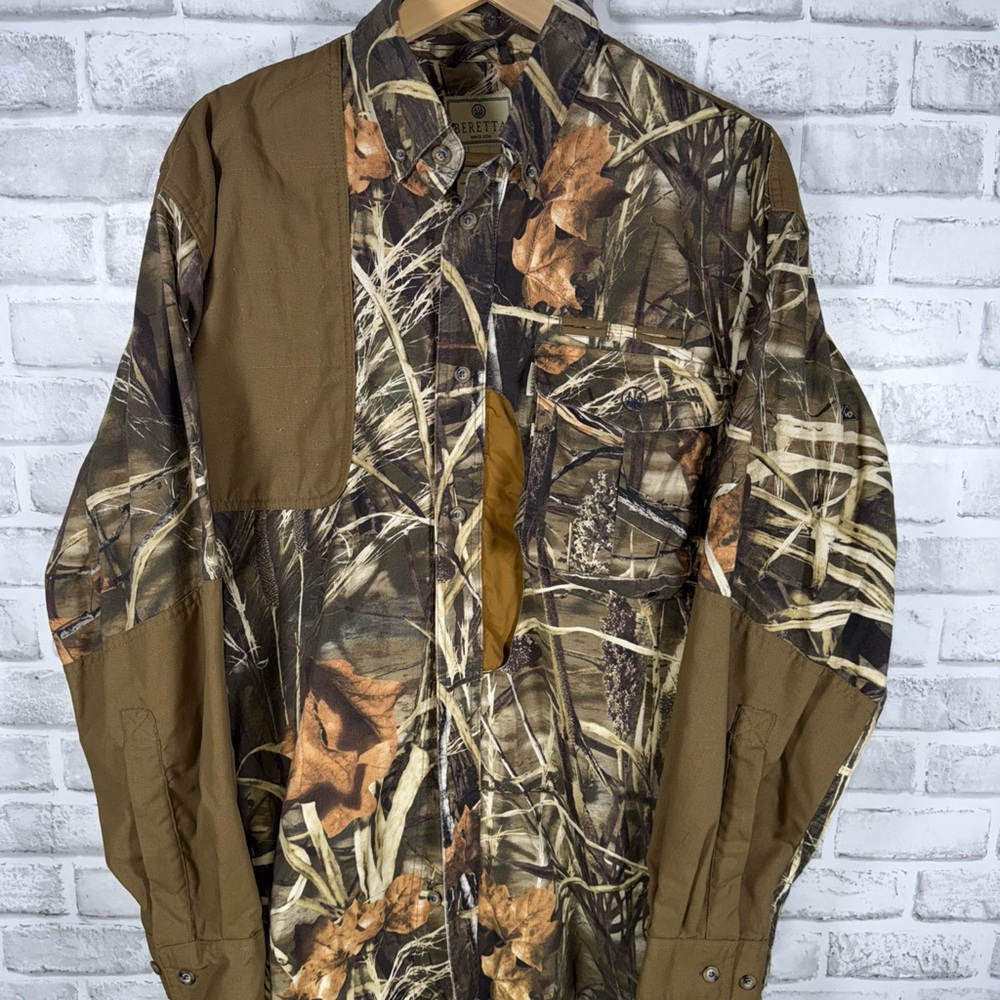 Beretta Advantage Max-4 HD Camo Shooting Hunting Vented Shirt Men L